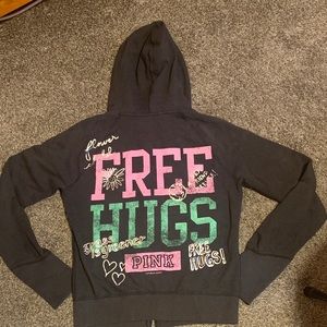 Pink VS medium full zip hoodie